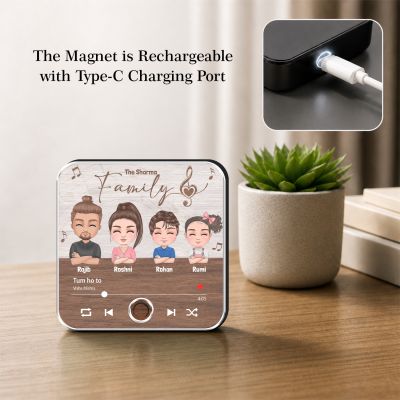 Personalized Family Cartoon Musical Fridge Magnet